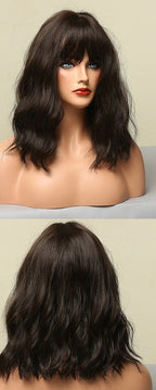 Cheveux Synthétiques Naturels Courts Et Droits Pour Femmes - rachelhair