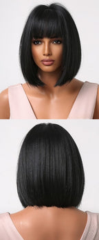 Cheveux Synthétiques Naturels Courts Et Droits Pour Femmes - rachelhair