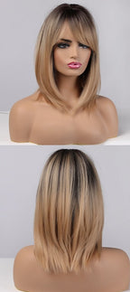 Cheveux Synthétiques Naturels Courts Et Droits Pour Femmes - rachelhair