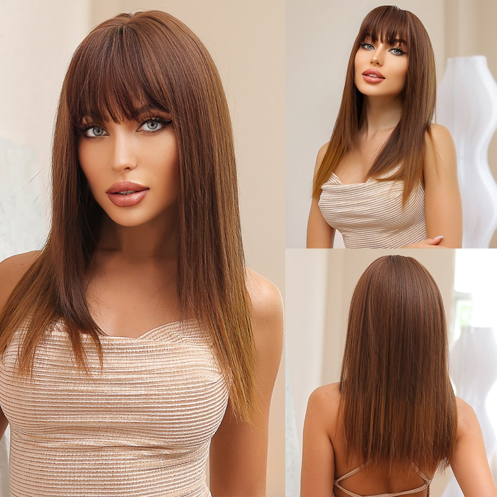Perruques Synthétiques Longues et Lisses - rachelhair
