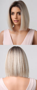 Cheveux Synthétiques Naturels Courts Et Droits Pour Femmes - rachelhair
