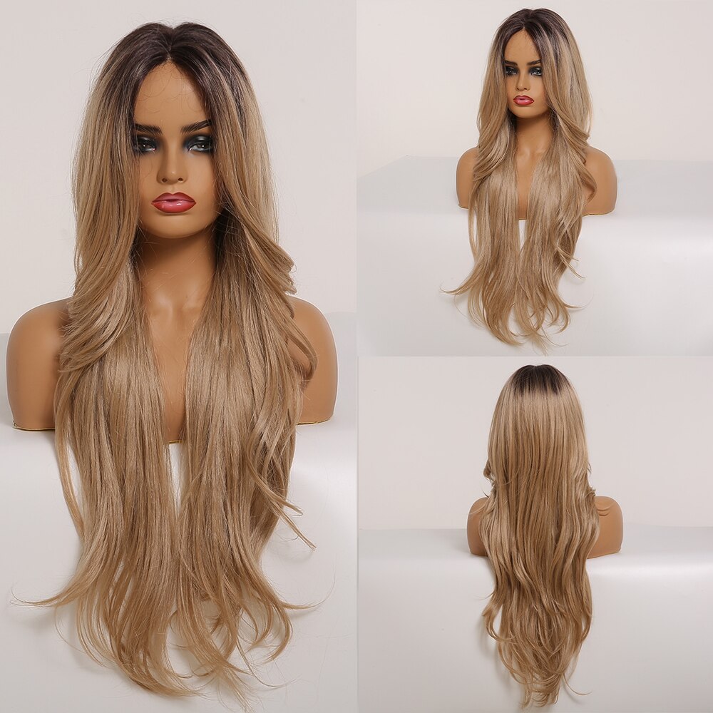 Perruques Lace Front Synthétiques Ombre pour Femme - rachelhair