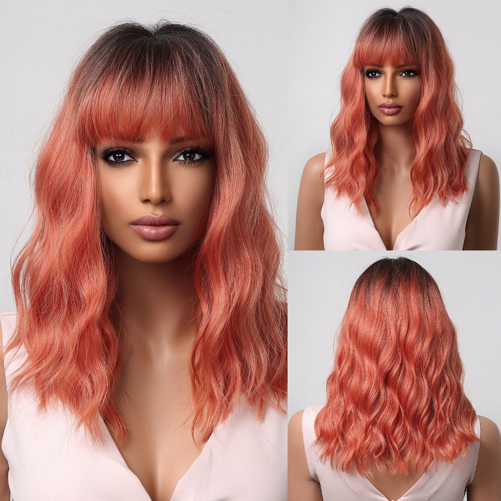 Perruque Synthétique Bouclée Longueur Épaule - rachelhair