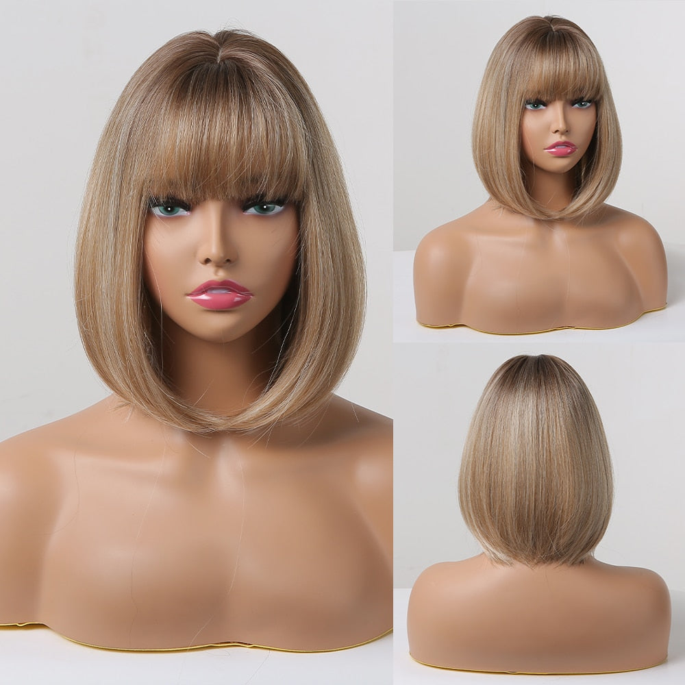 Perruque Synthétique Cheveux Raides Courts pour Femme - rachelhair