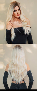 Perruques synthétiques longues vagues naturelles pour femmes - rachelhair