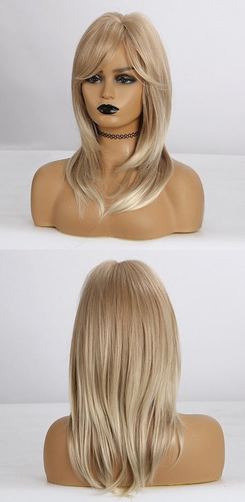 Perruque Moyenne Vague Blond Cendré - rachelhair