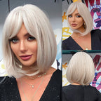Perruque Bob Droite Courte Avec Frange Pour Femme - rachelhair