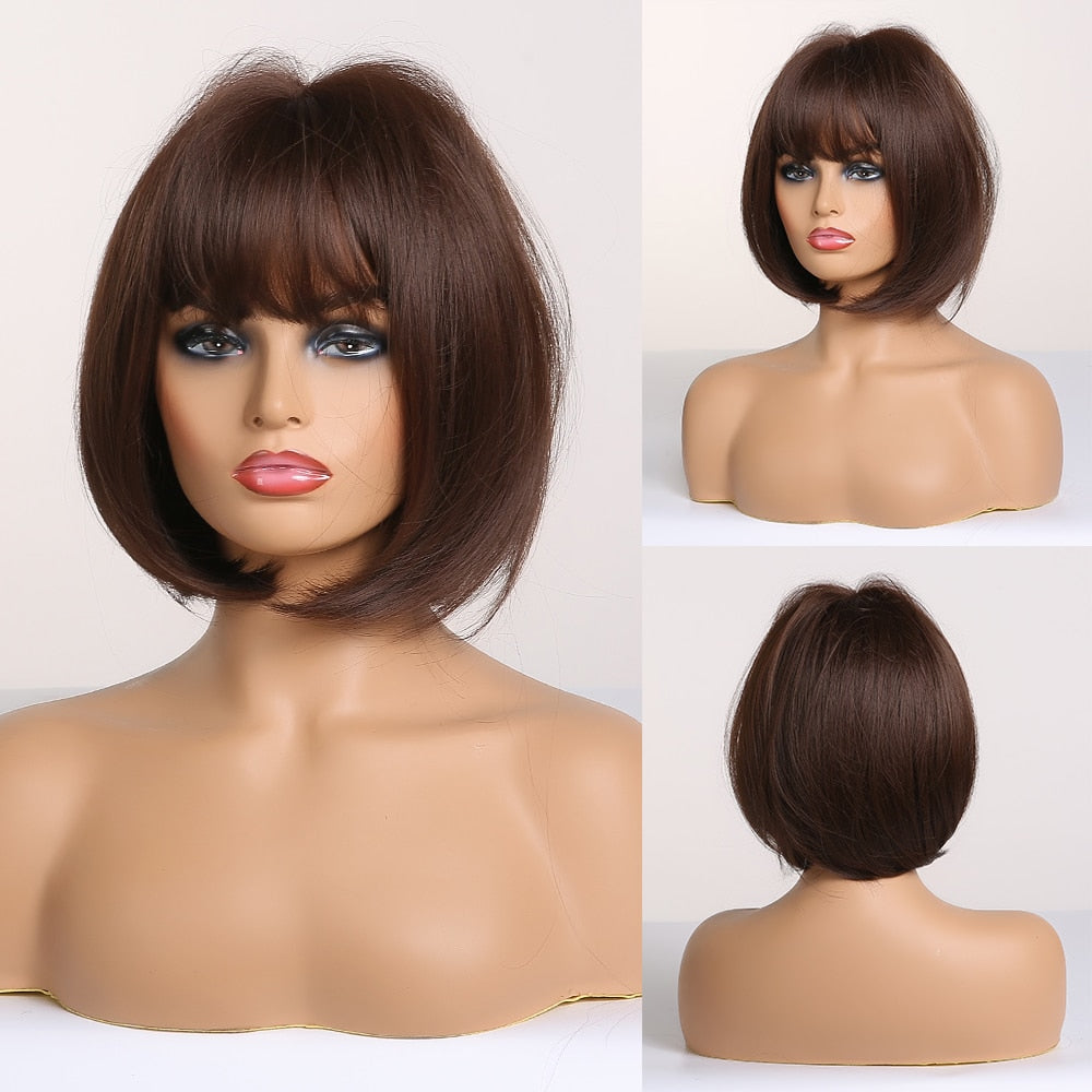 Perruque Synthétique Bouclée Longueur Épaule - rachelhair