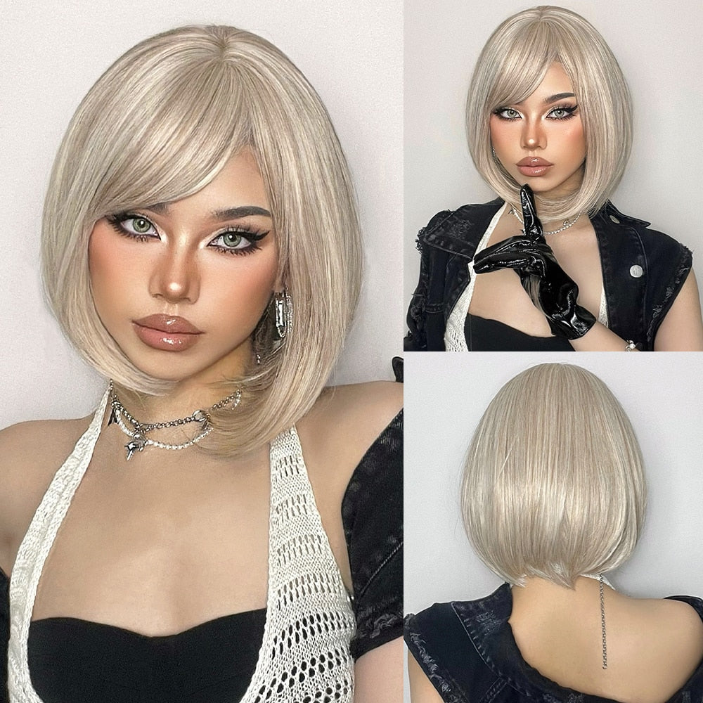 Perruque Synthétique Bouclée Longueur Épaule - rachelhair