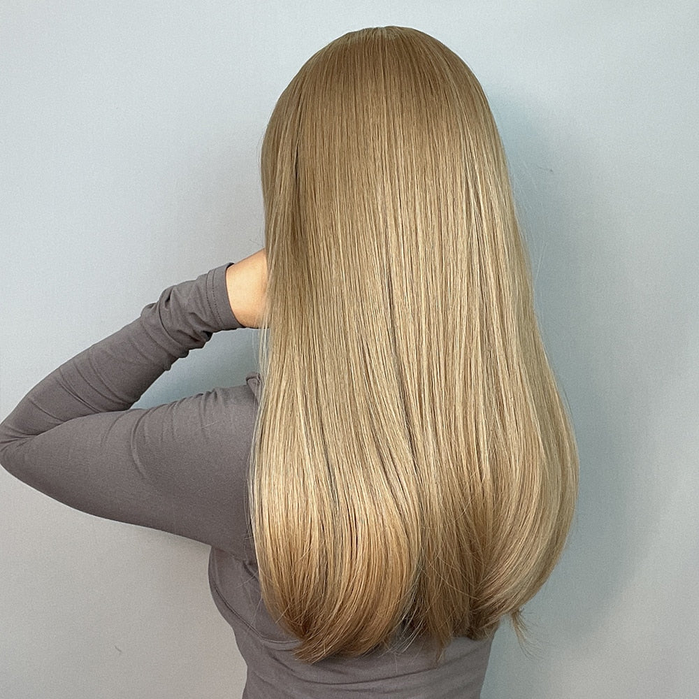 Perruque Synthétique Longue Couche Brune - rachelhair