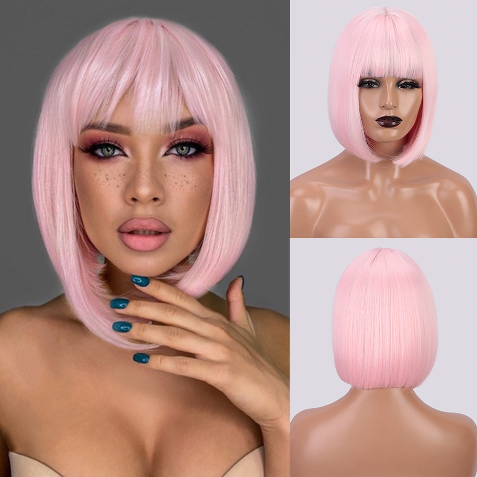 Bangs perruques synthétiques pour femmes - rachelhair