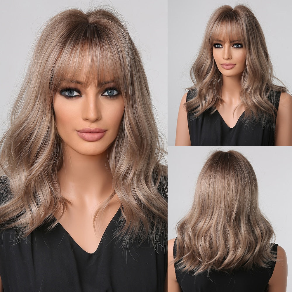 Perruque Synthétique Bouclée Longueur Épaule - rachelhair