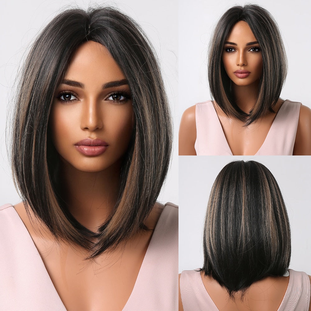 Perruques Bob Courtes Bordeaux Avec Une Frange Complète - rachelhair