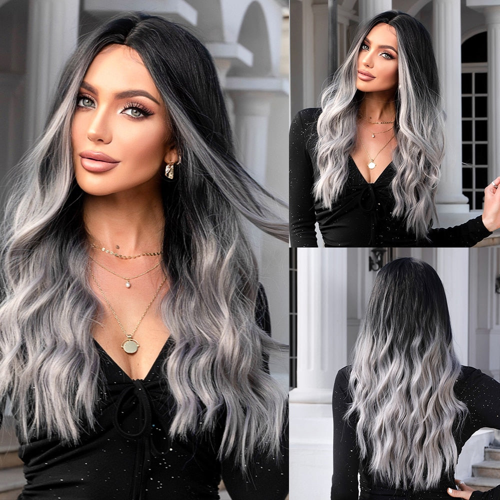 Perruques synthétiques longues vagues naturelles pour femmes - rachelhair