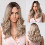 Perruques superposées Auburn Red Highlight avec frange latérale - rachelhair