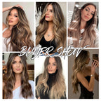 Perruque Résistante À La Chaleur Naturelle De Vague De Partie Moyenne Pour Les Femmes - rachelhair