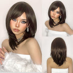 Perruque De Cheveux Blonds Raides Avec Des Mèches Courtes - rachelhair