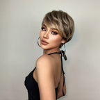Perruques Synthétiques Courtes Pixie Cut avec Frange - rachelhair