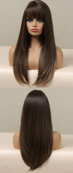 Perruque Résistante À La Chaleur Naturelle De Vague De Partie Moyenne Pour Les Femmes - rachelhair