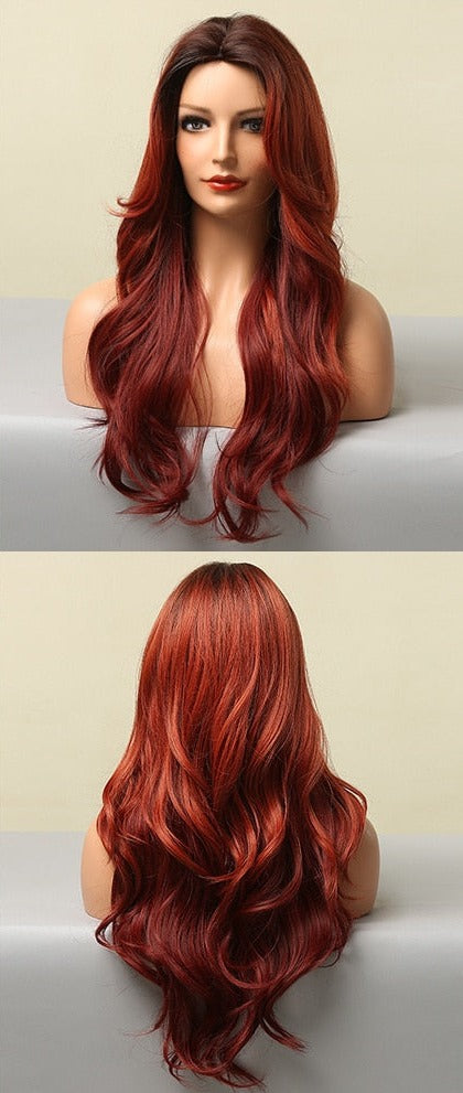 Perruques synthétiques longues vagues naturelles pour femmes - rachelhair
