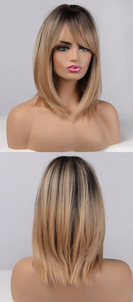 Perruque Bob Droite Courte Avec Frange Pour Femme - rachelhair