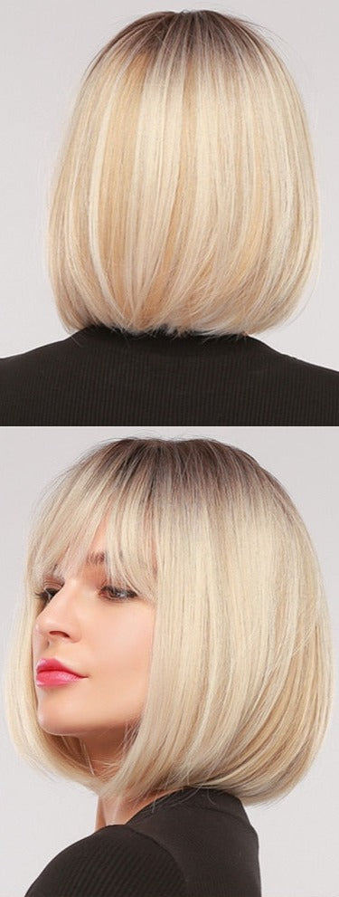 Perruque Longue Et Droite De Cheveux Blonds Mélangés - rachelhair