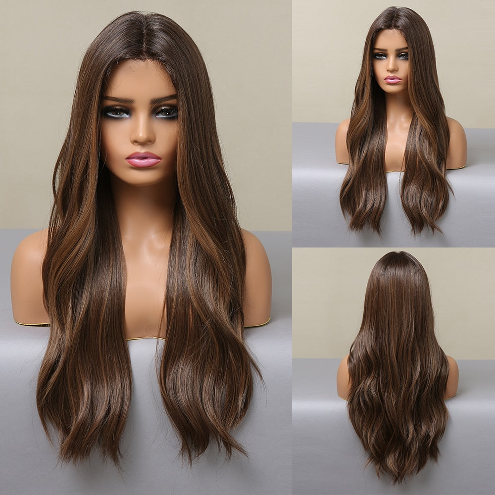 Perruques Lace Front Synthétiques Ombre pour Femme - rachelhair