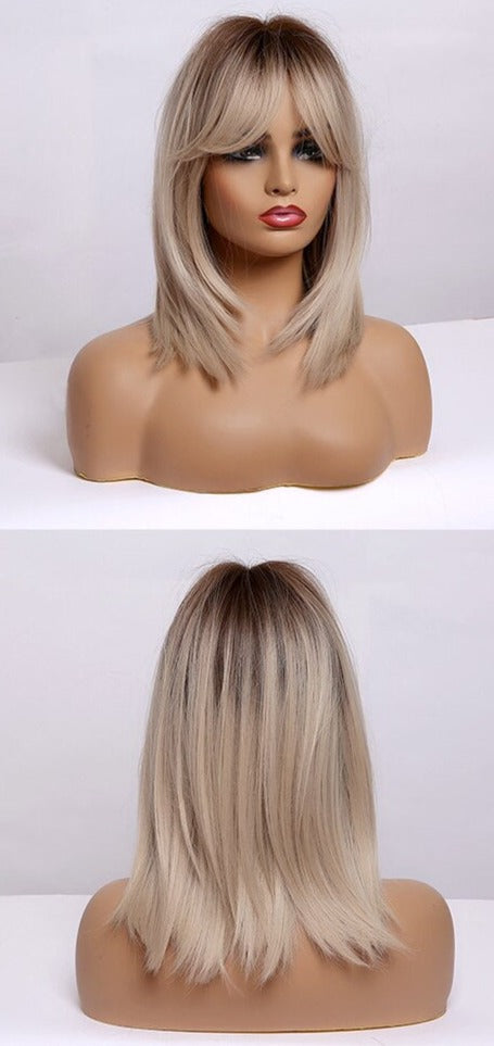 Perruque Bob Droite Courte Avec Frange Pour Femme - rachelhair