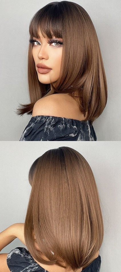 Perruque Courte Droite À Usage Quotidien - rachelhair