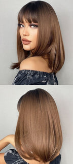 Perruque Courte Droite À Usage Quotidien - rachelhair